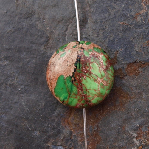 Variscit, korálek čočka 1,8 cm — foto 1