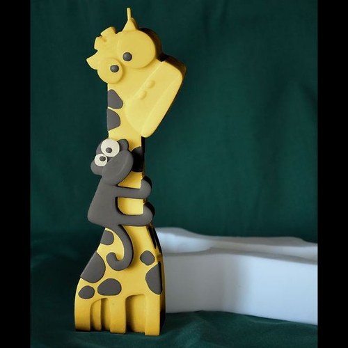 Forma na svíčky Abstrakce ŽIRAFA - výška 20cm