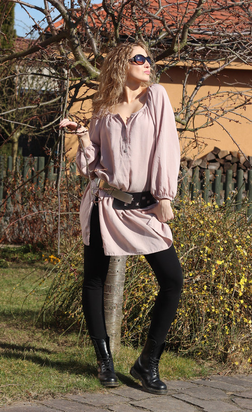 Velká pudrová raglánová košile — foto 1