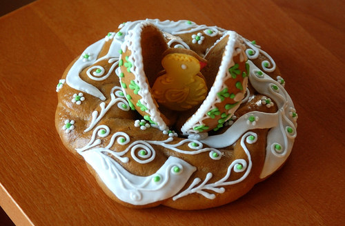 Velikonoční věneček s překvapením:-)