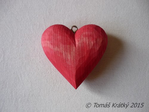 Vyřezávané srdce (růžová)