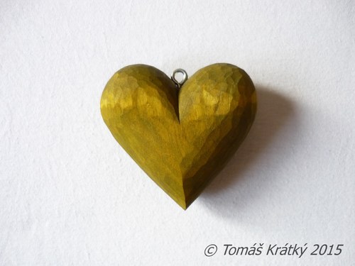 Vyřezávané srdce (zelené proutí) — foto 1
