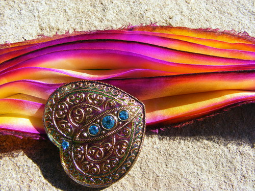 Hedvábí ala Shibori Ribbon 5 — foto 1