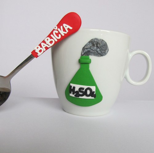 Hrníček pro paní učitelku + lžička se jménem