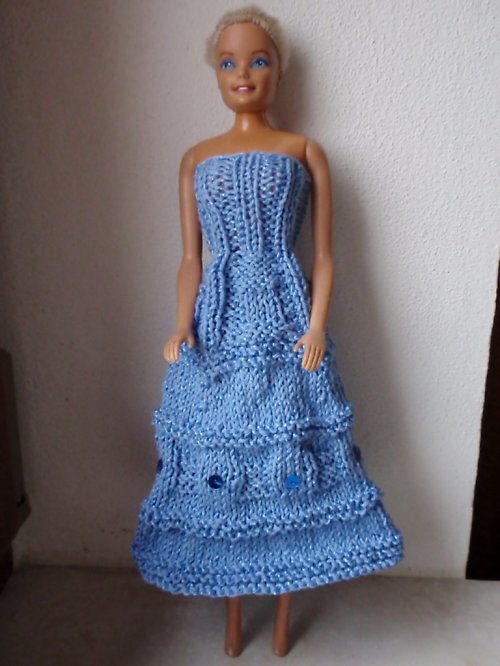 BARBIE-modré šaty s flitry — foto 1
