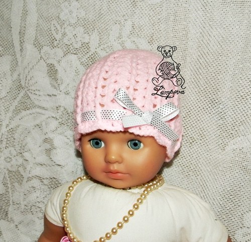 Háčkovaná čepička pro miminko newborn — foto 1
