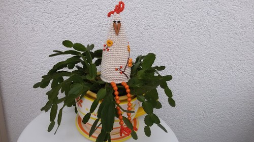 Háčkovaná slepička KIKIKOKO - návod