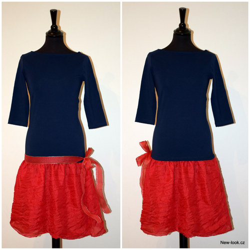 Šátkové šaty s aplikací - RED&BLUE — foto 1