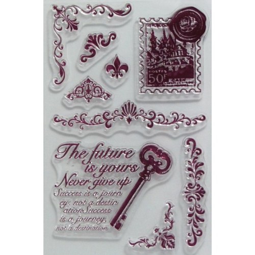 Transp.razítka - Klíč, text, ornamenty — foto 1