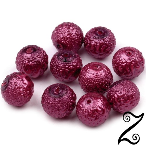 Zigana, fuchsiová tmavá, 8 mm (20ks)