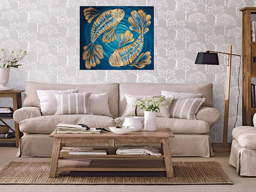 Energetický obraz, Ryby - 70 x 60 cm — foto 1