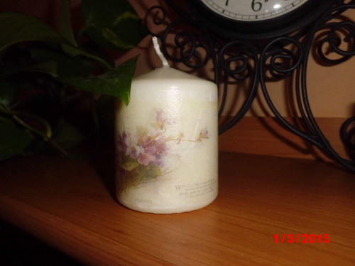 Svíčka "Fialky a básně" — foto 1