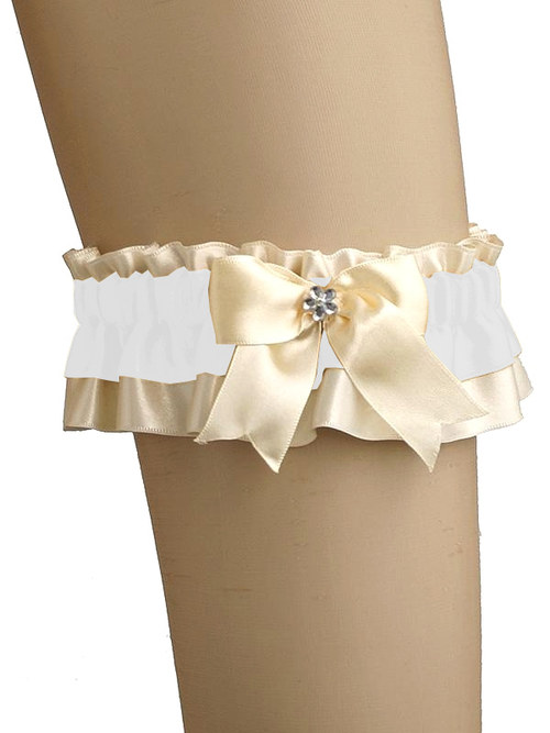 Svatební podvazek ivory pro nevěstu 0370J