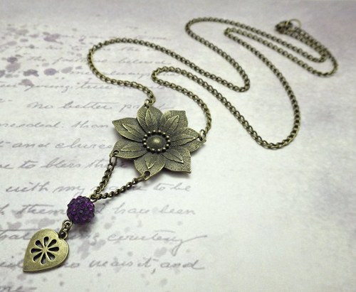 Shamballa flower - náhrdelník