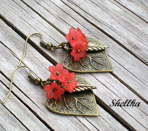 Náušnice ,,RED BELLS,, — foto 1