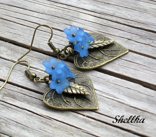 Náušnice ,,BLUE BELLS,, — foto 1