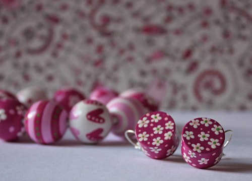 Růžová sada - náramek+náušnice na přání — foto 1