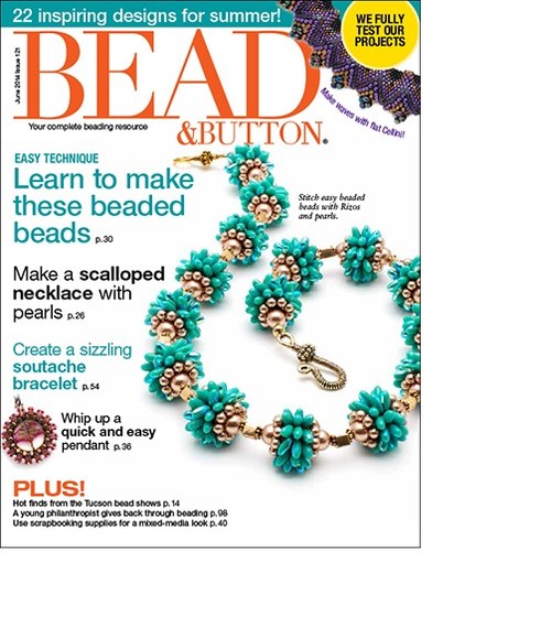 2567 časopis Bead&Button June 2014 — foto 1