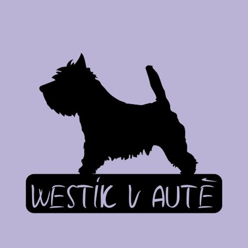 Samolepka Westík v autě - jméno na přání zdarma
