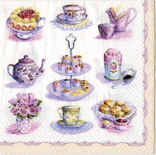 Ubrousek na decoupage Zákusky, 1ks
