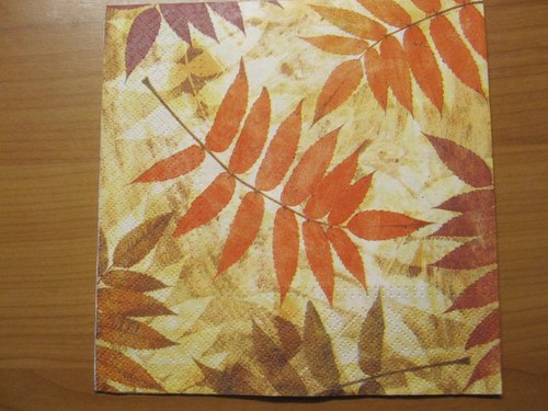 Ubrousek na decoupage Podzimní listí, 1ks