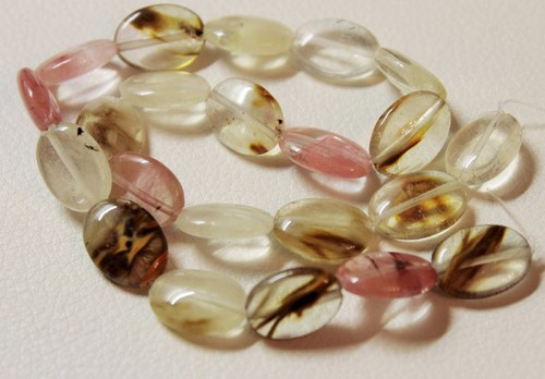 Křemen Watermelon oválky 18mm