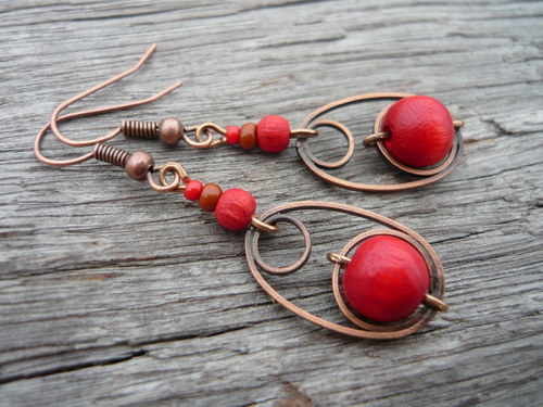Náušnice Red orient — foto 1