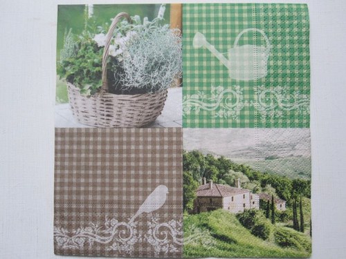 Ubrousek na decoupage Byliny a krajina, 1ks