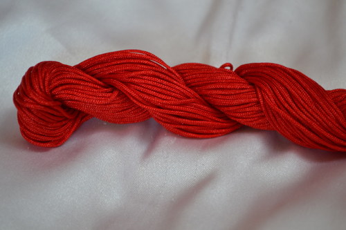 Šnúrka nylonová červená, 0.8mm