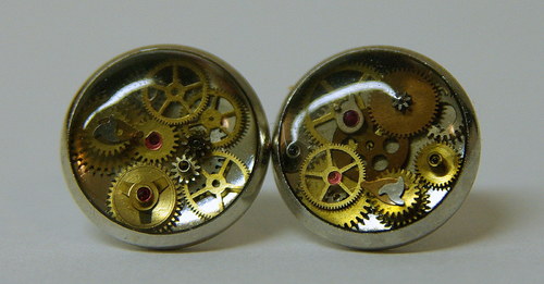 Náušnice Steampunk Time-warp I — foto 1