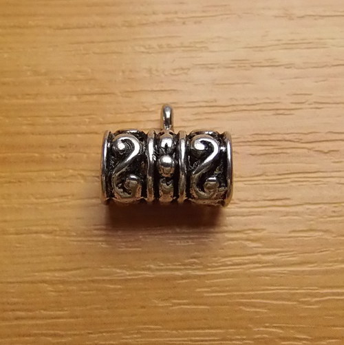 Šlupna - starostříbro - 12 x 13 mm - 2 kusy