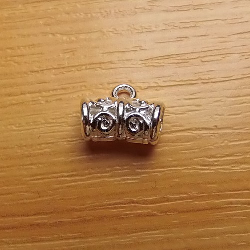 Šlupna - stříbro - 11 x 5 mm - 2 kusy