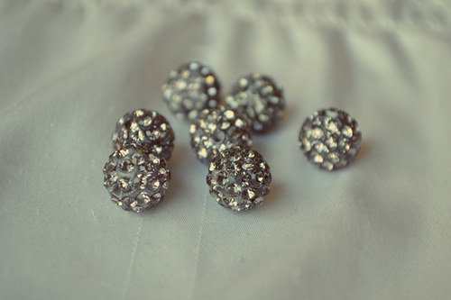 Shamballa korálka CZ krystal šedá, 8mm