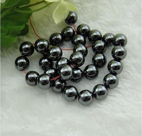 Hematit tmavý 10mm, 2ks