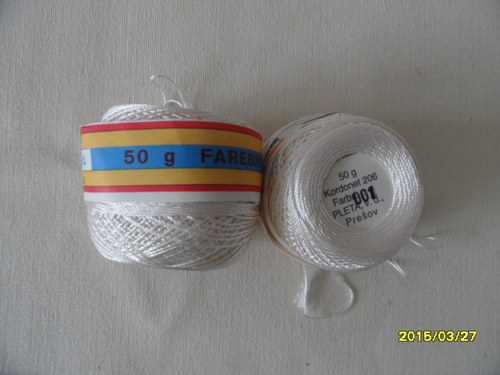 Kordonet lesklá 50g bílá — foto 1