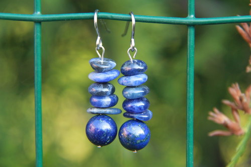 Náušnice lapis lazuli... — foto 1