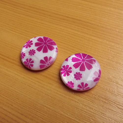 Perleťové placky 20 mm - 2 kusy