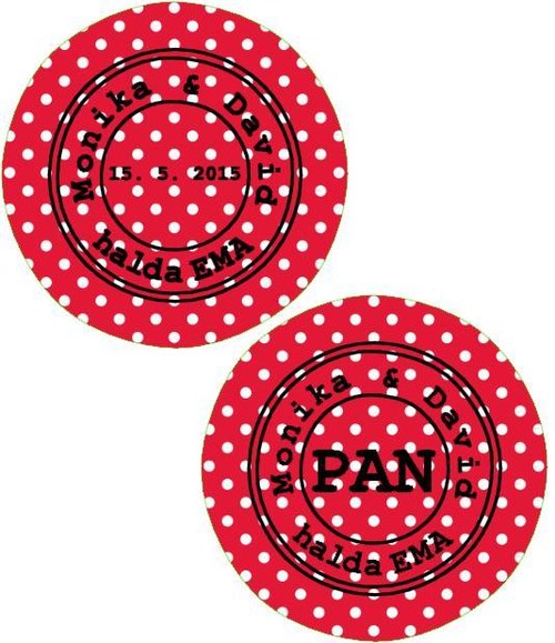 Svatební placka/button - motiv na přání — foto 1