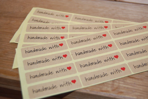 Arch samolepek "Hand Made" /12 ks/ — foto 1