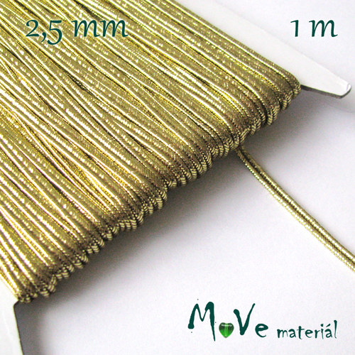 Sutaška š. 2,5mm,1m, zlatá — foto 1