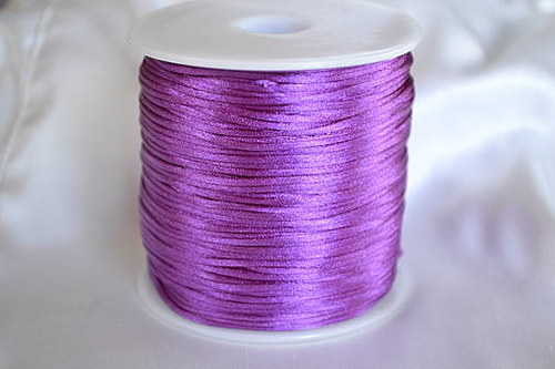 Šnúrka saténová fialová, 1mm