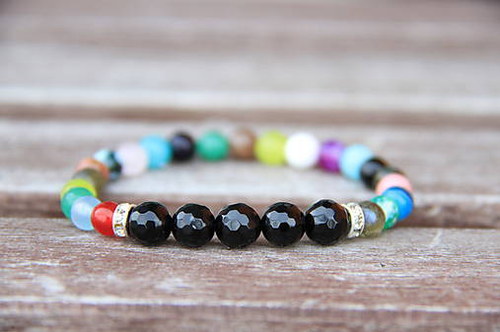 Náramok onyx/mix (tenší)... — foto 1