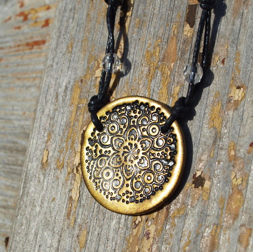 Náhrdelník - ornament zlatý — foto 1