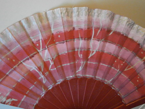 Luxusní vějíř - Dancing red BREEZE — foto 1