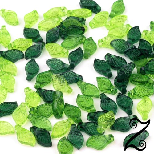 Lístky, MIX, 5x10 mm (30ks)