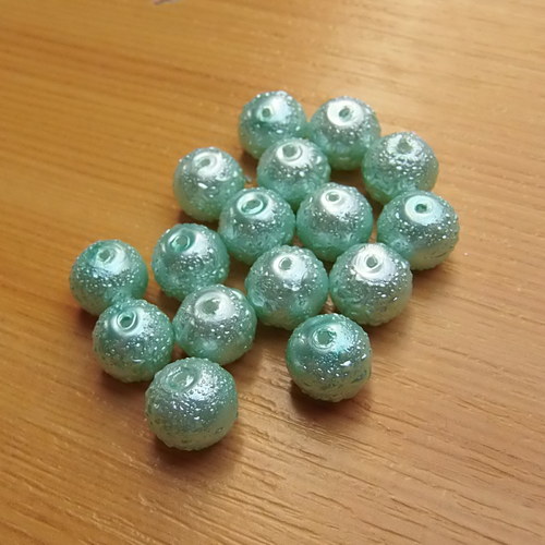 Voskované perly - vroubkované - 6mm