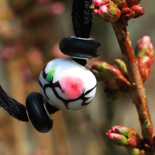 "Sakura" sklo+stříbro Ag — foto 1