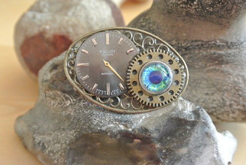 Steampunková brož - já tě vidím — foto 1
