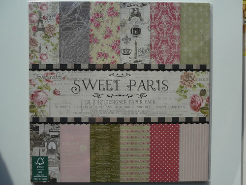 Papíry Sweet Paris, 30,5x30,5 cm, 12 ks