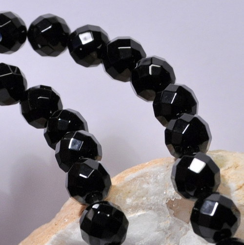 ONX 2605 Luxusní kulička faseta 8 mm Onyx